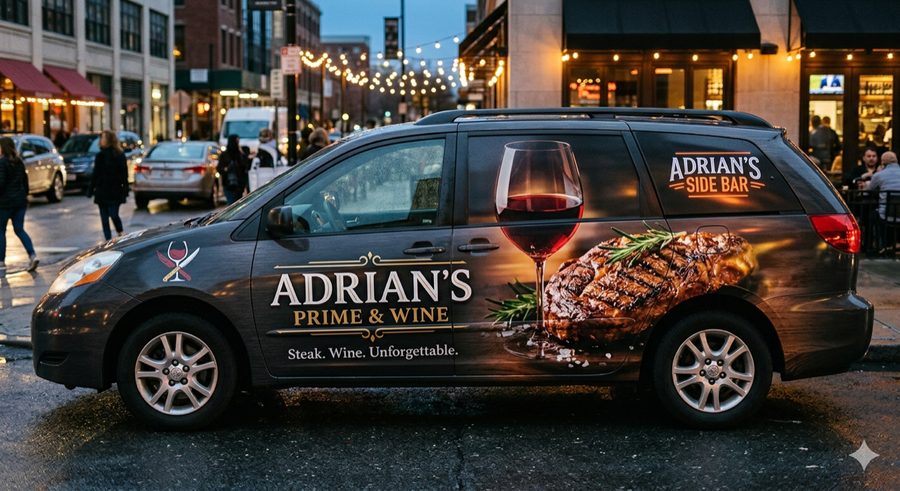 Example of a custom vehicle wrap design